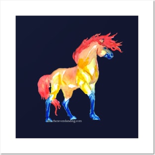 Wind Blown Fire Horse Posters and Art